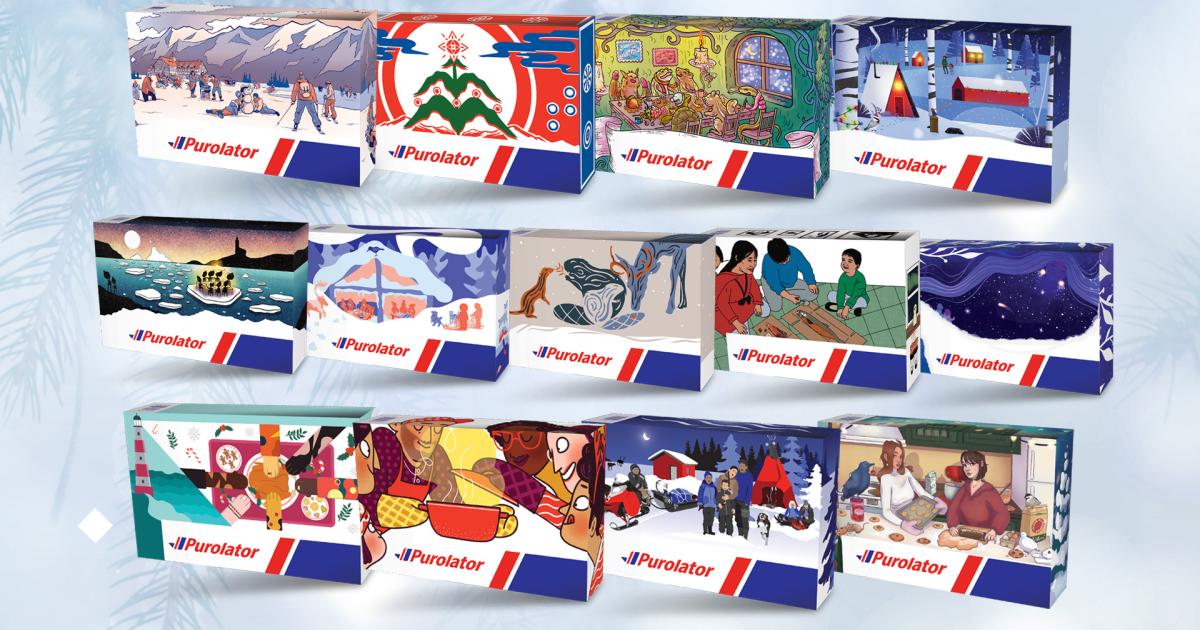 Purolator unveils limitededition holiday boxes showcasing 13 Canadian